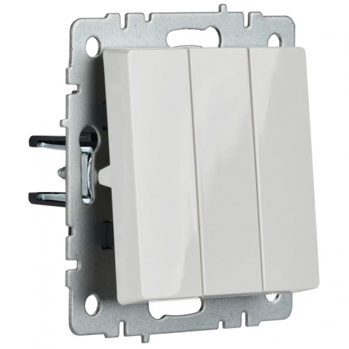 Выключатель 3-кл. СП BRITE ВС10-3-0-БрБ 10А бел. IEK BR-V30-0-10-K01 BR-V30-0-10-K01