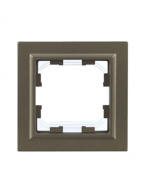 Рамка 1-м IP44 BRITE РУ-1-БрШ-44 шампань IEK BR-M12-44-K37 BR-M12-44-K37