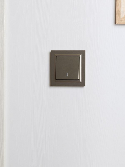 Рамка 1-м IP44 BRITE РУ-1-БрШ-44 шампань IEK BR-M12-44-K37 BR-M12-44-K37