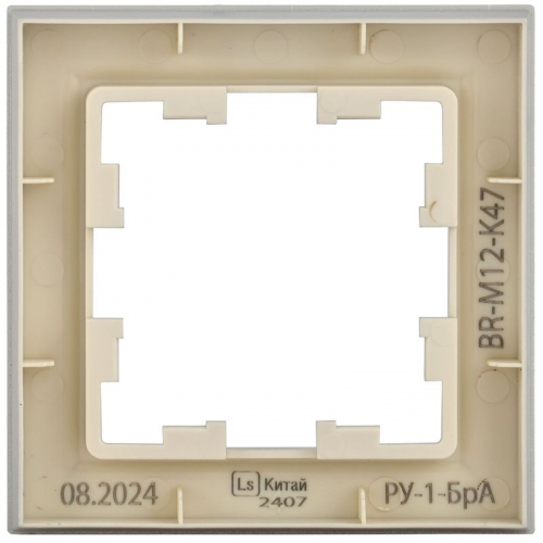 Рамка 1-м BRITE РУ-1-БрА алюм. IEK BR-M12-K47 BR-M12-K47