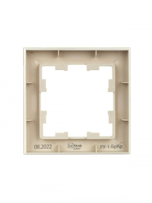 Рамка 1-м BRITE РУ-1-БрКр беж. IEK BR-M12-K10 BR-M12-K10