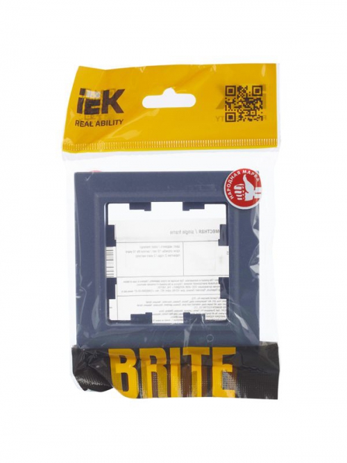 Рамка 1-м BRITE РУ-1-БрМ маренго IEK BR-M12-K35 BR-M12-K35