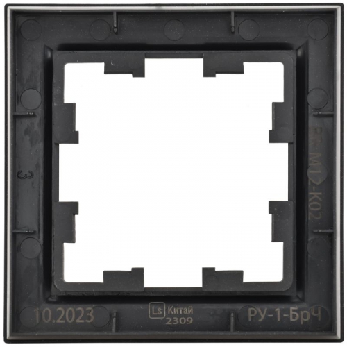 Рамка 1-м BRITE РУ-1-БрЧ черн. IEK BR-M12-K02 BR-M12-K02