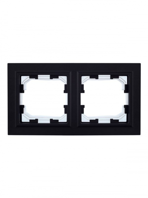 Рамка 2-м IP44 BRITE РУ-2-БрЧ-44 черн. IEK BR-M22-44-K02 BR-M22-44-K02