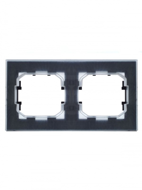 Рамка 2-м IP44 BRITE РУ-2-БрЧ-44 черн. IEK BR-M22-44-K02 BR-M22-44-K02