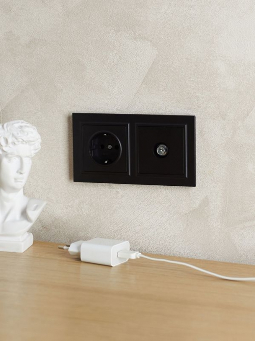 Рамка 2-м IP44 BRITE РУ-2-БрЧ-44 черн. IEK BR-M22-44-K02 BR-M22-44-K02