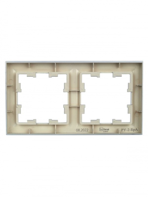 Рамка 2-м BRITE РУ-2-БрА алюм. IEK BR-M22-K47 BR-M22-K47