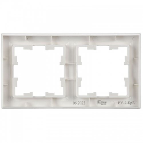 Рамка 2-м BRITE РУ-2-БрБ бел. IEK BR-M22-K01 BR-M22-K01