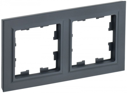 Рамка 2-м BRITE РУ-2-БрГ графит IEK BR-M22-K53 BR-M22-K53