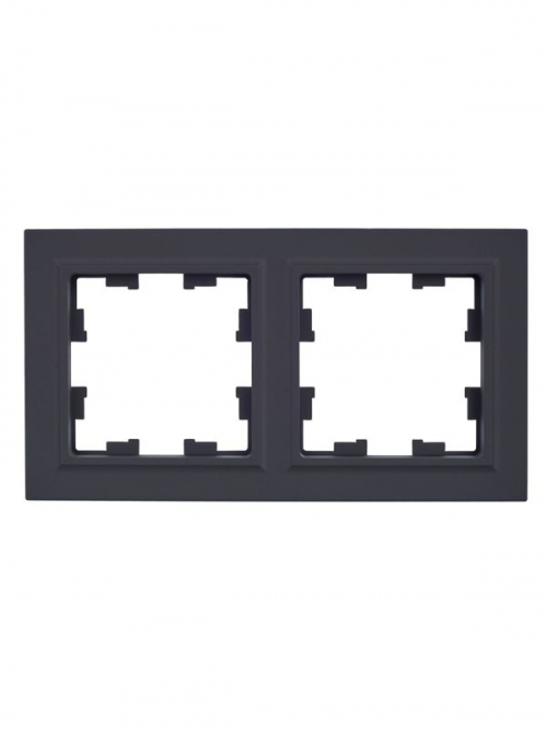 Рамка 2-м BRITE РУ-2-БрГ графит IEK BR-M22-K53 BR-M22-K53