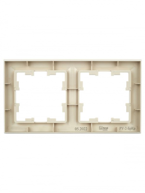 Рамка 2-м BRITE РУ-2-БрКр беж. IEK BR-M22-K10 BR-M22-K10