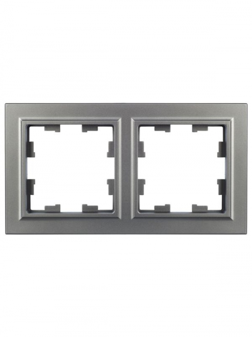 Рамка 2-м BRITE РУ-2-БрС сталь IEK BR-M22-K46 BR-M22-K46