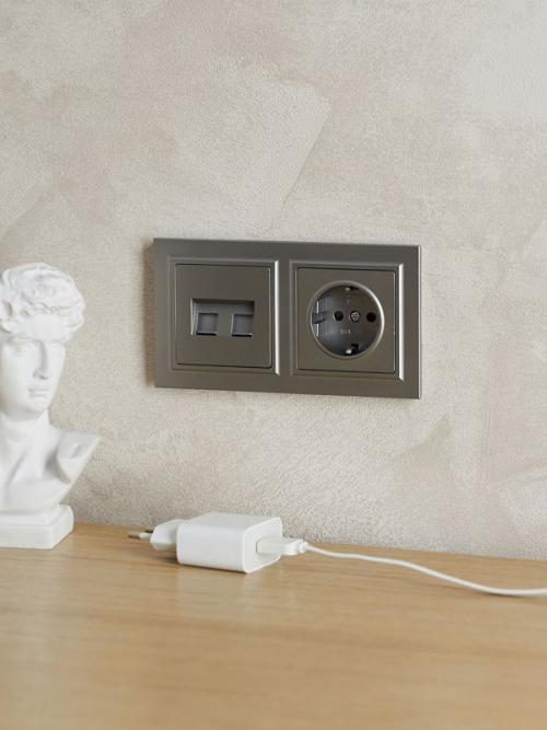 Рамка 2-м BRITE РУ-2-БрС сталь IEK BR-M22-K46 BR-M22-K46