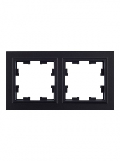 Рамка 2-м BRITE РУ-2-БрЧ черн. IEK BR-M22-K02 BR-M22-K02