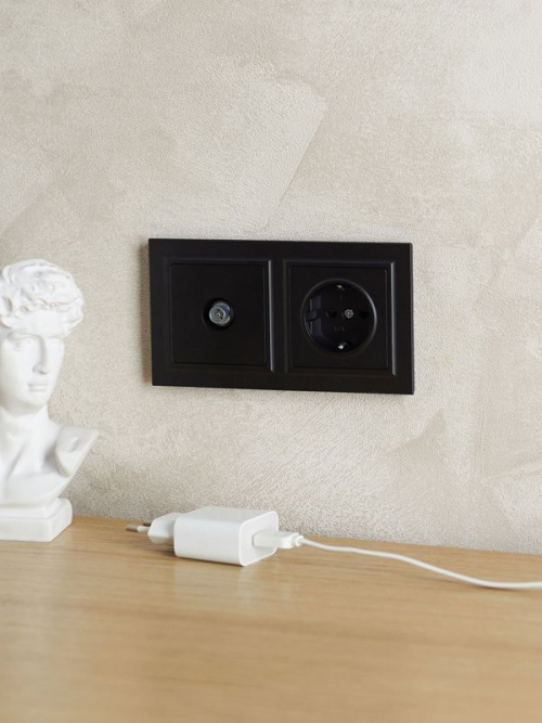 Рамка 2-м BRITE РУ-2-БрЧ черн. IEK BR-M22-K02 BR-M22-K02