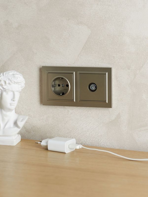 Рамка 2-м BRITE РУ-2-БрШ шампань IEK BR-M22-K37 BR-M22-K37