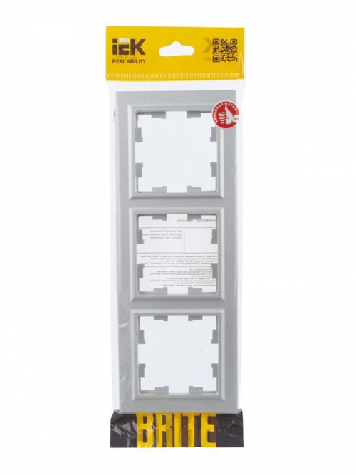 Рамка 3-м BRITE РУ-3-БрА алюм. IEK BR-M32-K47 BR-M32-K47