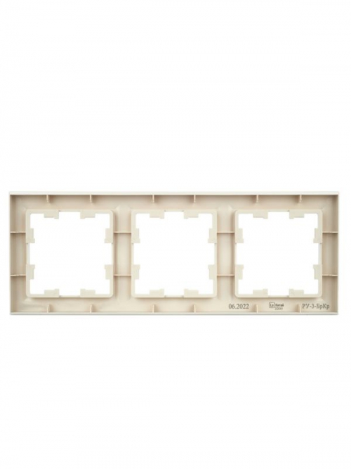 Рамка 3-м BRITE РУ-3-БрКр беж. IEK BR-M32-K10 BR-M32-K10