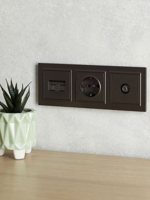 Рамка 3-м BRITE РУ-3-БрТБ бронза IEK BR-M32-K45 BR-M32-K45