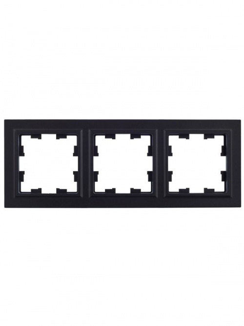 Рамка 3-м BRITE РУ-3-БрЧ черн. IEK BR-M32-K02 BR-M32-K02
