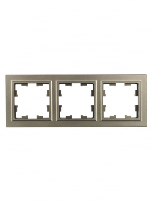 Рамка 3-м BRITE РУ-3-БрШ шампань IEK BR-M32-K37 BR-M32-K37