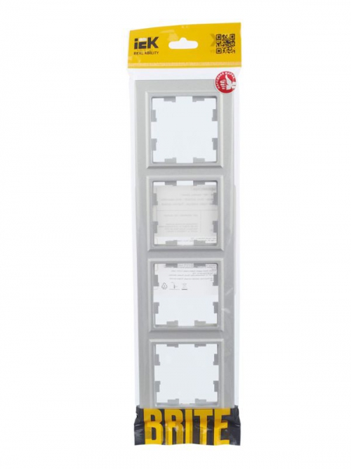 Рамка 4-м BRITE РУ-4-БрА алюм. IEK BR-M42-K47 BR-M42-K47