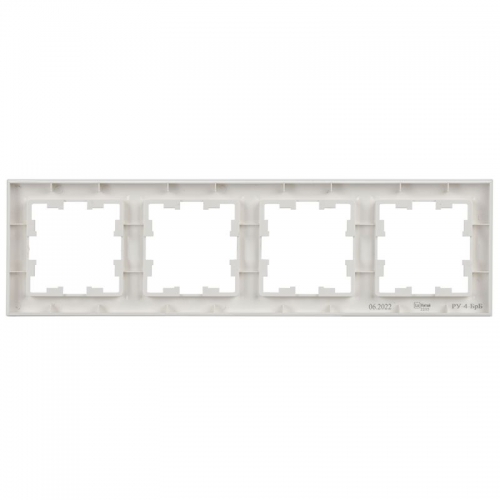 Рамка 4-м BRITE РУ-4-БрБ бел. IEK BR-M42-K01 BR-M42-K01