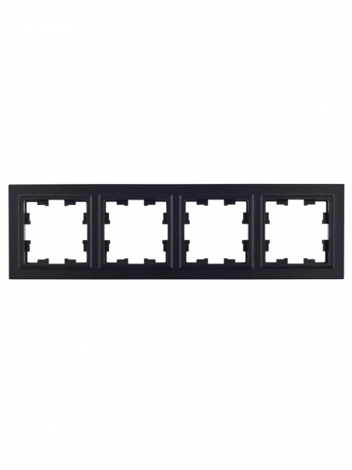 Рамка 4-м BRITE РУ-4-БрЧ черн. IEK BR-M42-K02 BR-M42-K02