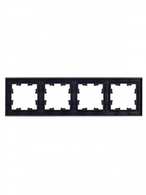 Рамка 4-м BRITE РУ-4-БрЧ черн. IEK BR-M42-K02 BR-M42-K02