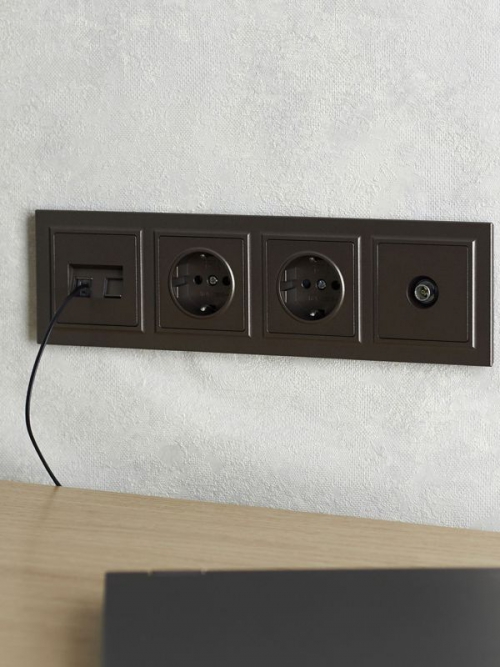 Рамка 4-м BRITE РУ-4-БрТБ бронза IEK BR-M42-K45 BR-M42-K45