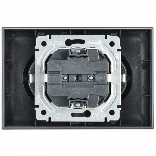 Розетка 2-м СП BRITE РС12-3-БрМ 16А в сборе с заземл. без защ. шторок маренго IEK BR-R21-16-K35-F BR-R21-16-K35-F