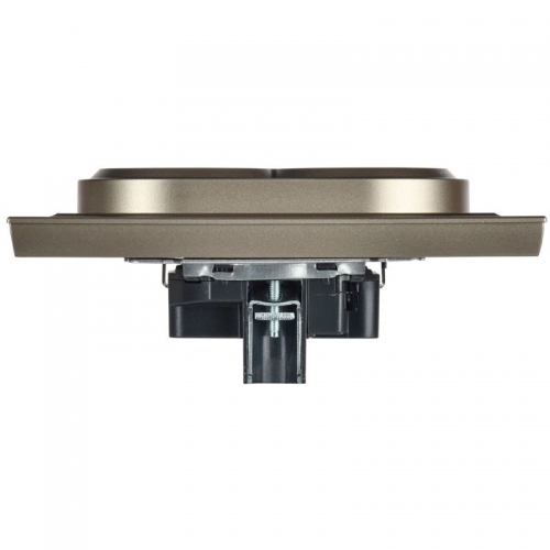 Розетка 2-м СП BRITE РС12-3-БрШ 16А в сборе с заземл. без защ. шторок шампань IEK BR-R21-16-K37-F BR-R21-16-K37-F