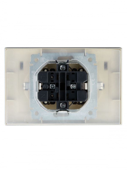 Розетка 2-м СП BRITE РСбш12-3-44-БрА 16А в сборе IP44 с крышкой алюм. IEK BR-R26-16-44-K47-F BR-R26-16-44-K47-F