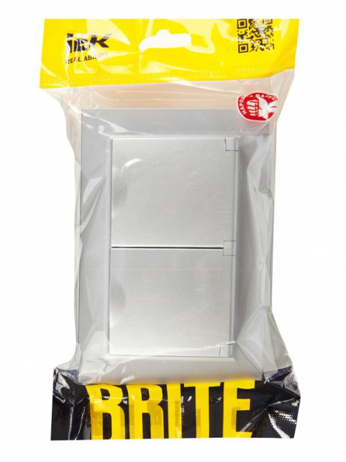 Розетка 2-м СП BRITE РСбш12-3-44-БрА 16А в сборе IP44 с крышкой алюм. IEK BR-R26-16-44-K47-F BR-R26-16-44-K47-F