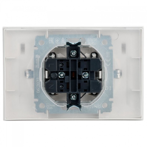 Розетка 2-м СП BRITE РСбш12-3-44-БрБ 16А в сборе IP44 с крышкой бел. IEK BR-R26-16-44-K01-F BR-R26-16-44-K01-F