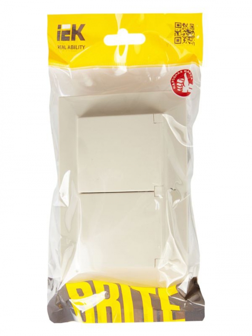 Розетка 2-м СП BRITE РСбш12-3-44-БрКр 16А в сборе IP44 с крышкой беж. IEK BR-R26-16-44-K10-F BR-R26-16-44-K10-F