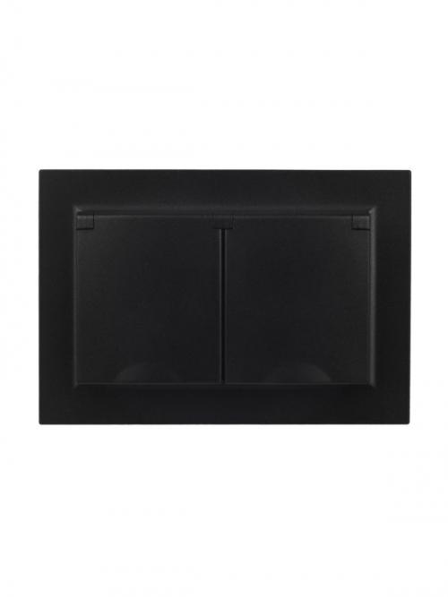 Розетка 2-м СП BRITE РСбш12-3-44-БрЧ 16А в сборе IP44 с крышкой черн. IEK BR-R26-16-44-K02-F BR-R26-16-44-K02-F
