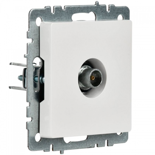 Розетка телевизионная оконечная TV СП Brite РТВ11-0-БрБ бел. IEK BR-A10-O-K01 BR-A10-O-K01