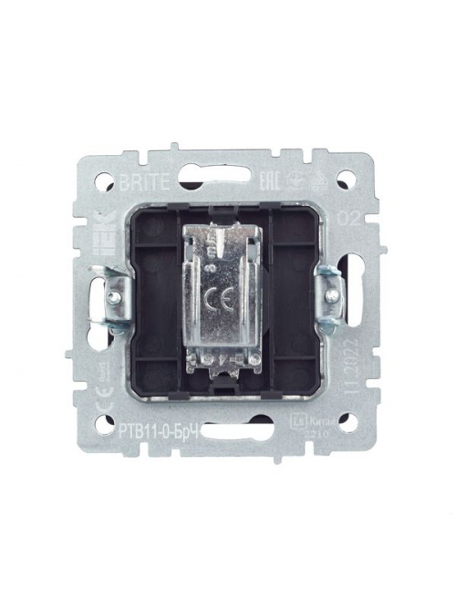 Розетка телевизионная оконечная TV СП Brite РТВ11-0-БрЧ черн. IEK BR-A10-O-K02 BR-A10-O-K02