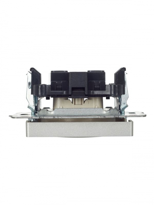 Розетка BRITE РС10-1-0-БрА 10А без заземл. без защ. шторок алюм. IEK BR-R10-10-K47 BR-R10-10-K47