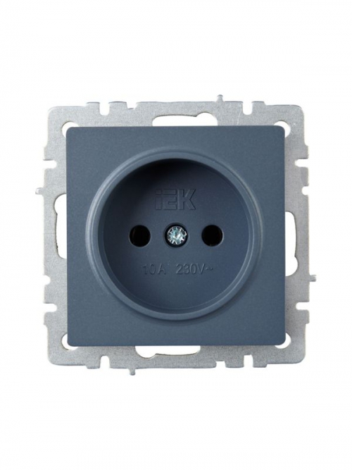 Розетка 1-м СП BRITE РС10-1-0-БрМ 10А без заземл. без защ. шторок маренго IEK BR-R10-10-K35 BR-R10-10-K35