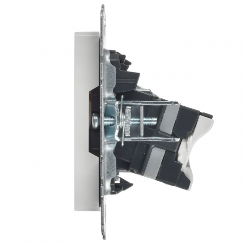 Розетка компьютерная + телевизионная 2-м Brite РТВ/РК12-БрБ RJ45 кат.5E + TV бел. IEK BR-AK20-1-K01 BR-AK20-1-K01