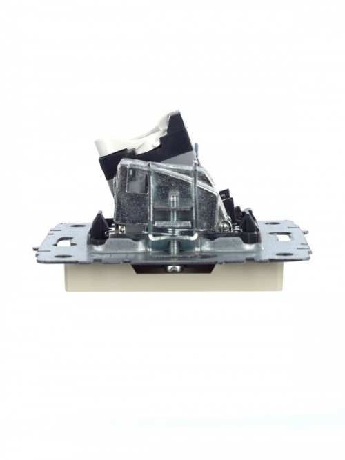 Розетка компьютерная + телевизионная 2-м Brite РТВ/РК12-БрКр RJ45 кат.5E + TV беж. IEK BR-AK20-1-K10 BR-AK20-1-K10