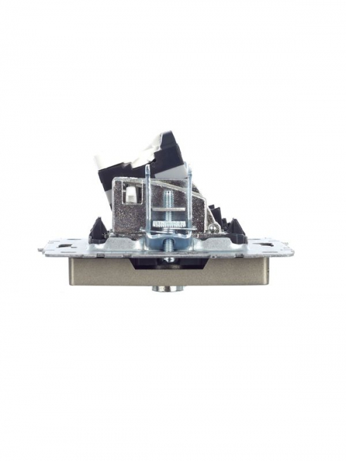 Розетка компьютерная + телевизионная 2-м Brite РТВ/РК12-БрШ RJ45 кат.5E + TV шампань IEK BR-AK20-1-K37 BR-AK20-1-K37