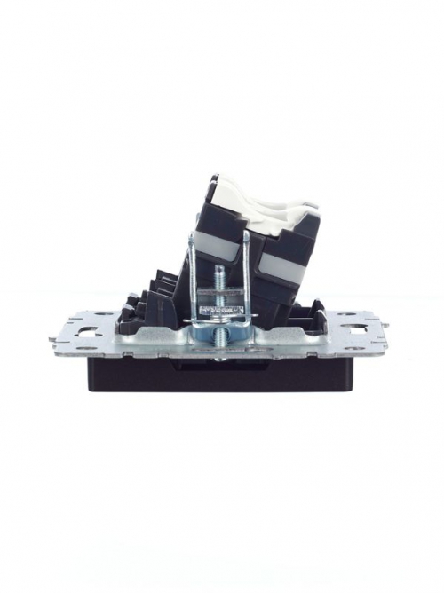 Розетка компьютерная двойная СП RJ45 кат.5E BRITE РК10-2-БрЧ черн. IEK BR-K20-1-K02 BR-K20-1-K02