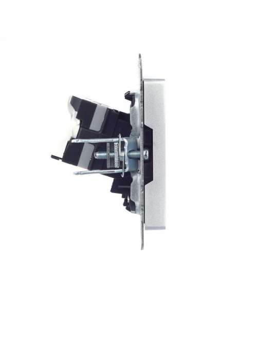 Розетка компьютерная СП RJ45 кат.5E BRITE РК10-БрА алюм. IEK BR-K10-1-K47 BR-K10-1-K47