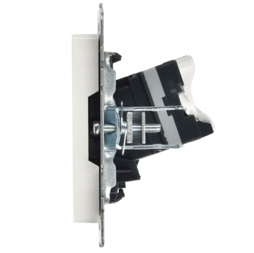 Розетка компьютерная СП RJ45 кат.5E BRITE РК10-БрБ бел. IEK BR-K10-1-K01 BR-K10-1-K01