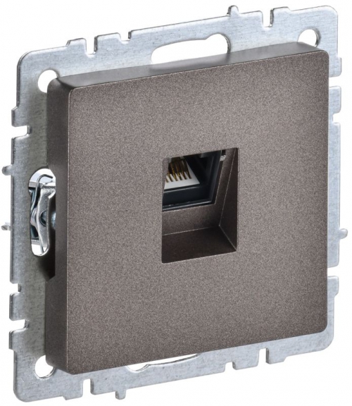 Розетка компьютерная СП RJ45 кат.5E BRITE РК10-БрТБ бронза IEK BR-K10-1-K45 BR-K10-1-K45