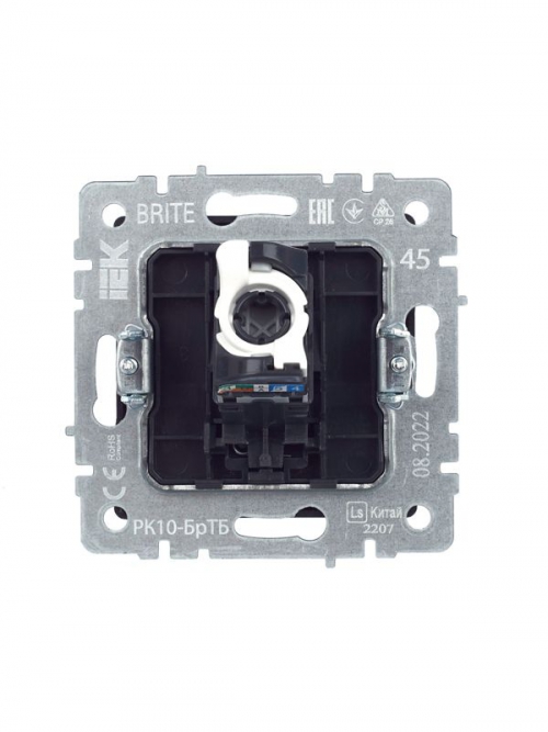 Розетка компьютерная СП RJ45 кат.5E BRITE РК10-БрТБ бронза IEK BR-K10-1-K45 BR-K10-1-K45