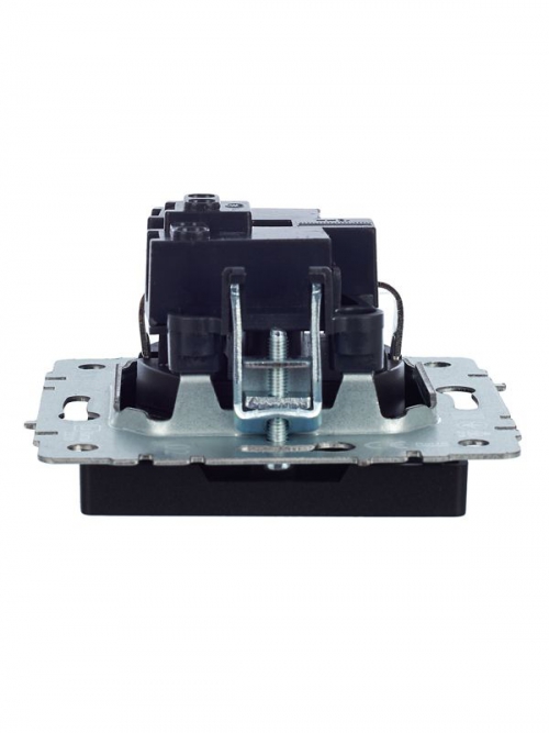 Розетка BRITE РС11-1-0-БрЧ 16А с заземл. без защ. шторки черн. IEK BR-R11-16-K02 BR-R11-16-K02